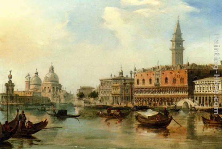 The Bacino, Venice, With The Dogana, The Salute And The Doge's Palace painting - Edward Pritchett The Bacino, Venice, With The Dogana, The Salute And The Doge's Palace art painting